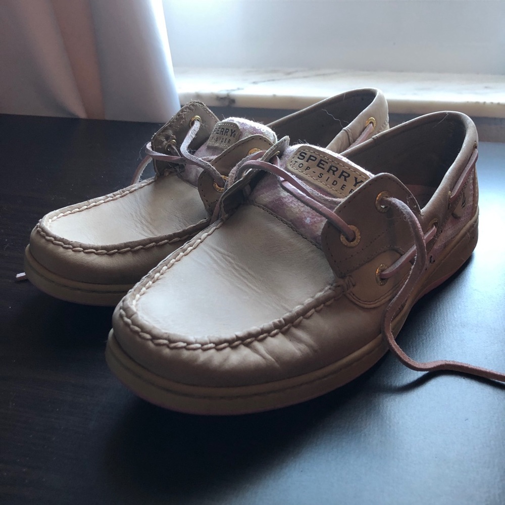 Sperry: Pink & White Sparkle